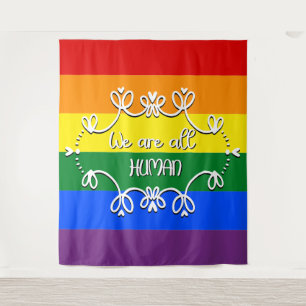 We Are All Human LGBTQ Pride Month Tapestry