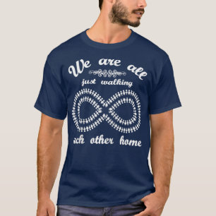 We Are All Just Walking Each Other Home Raglan Bas T-Shirt