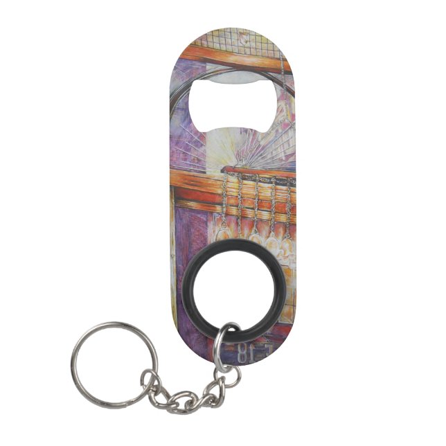 We Are All Moths Flying Around the Same Light. Keychain Bottle Opener (Front)