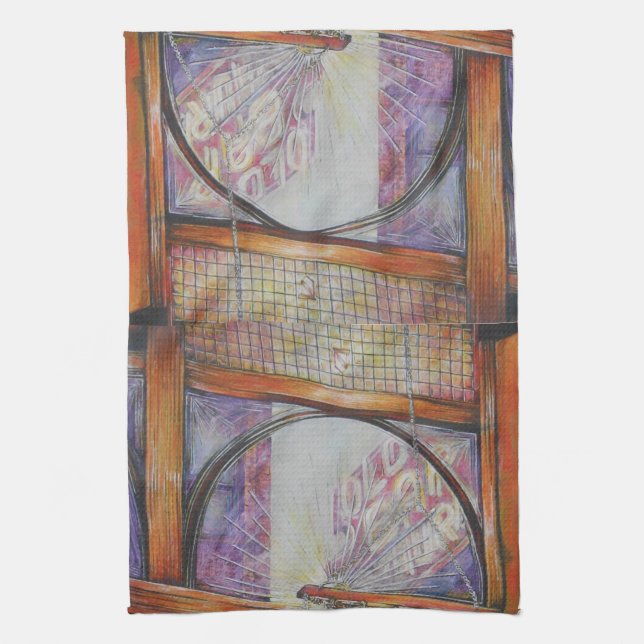 We Are All Moths Flying Around the Same Light. Kitchen Towel (Vertical)