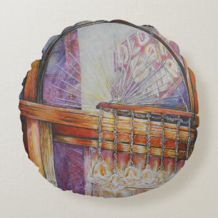 We Are All Moths Flying Around the Same Light. Round Pillow