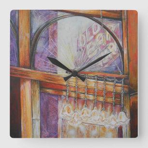 We Are All Moths Flying Around the Same Light. Square Wall Clock