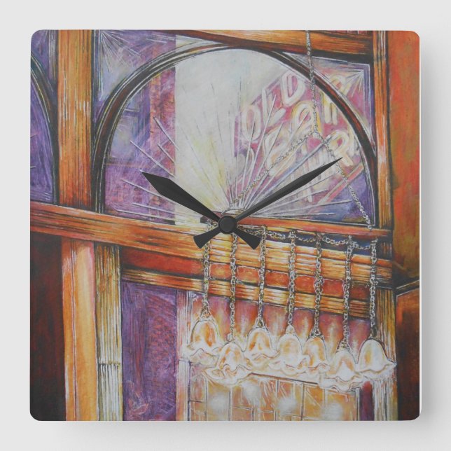 We Are All Moths Flying Around the Same Light. Square Wall Clock (Front)