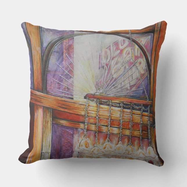 We Are All Moths Flying Around the Same Light. Throw Pillow (Front)