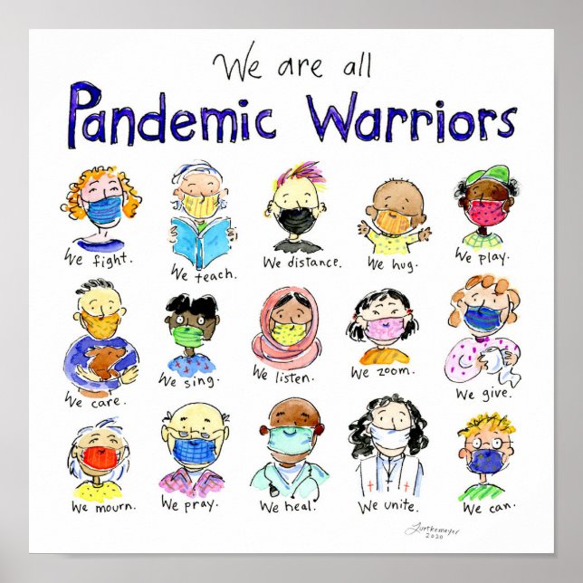 We Are All Pandemic Warriors Poster (Front)