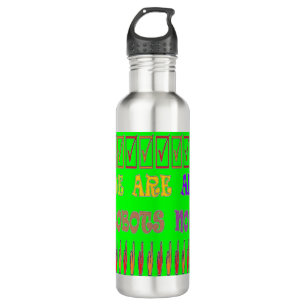 We are all Robots colour green with message words 710 Ml Water Bottle