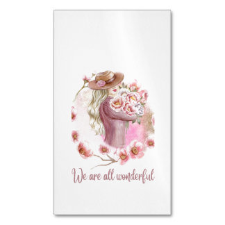We Are All Wonderful Business Card Magnet