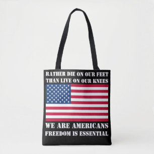 We are Americans (black) Tote Bag