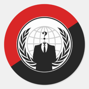 We Are Anonymous Anarchist Flag Classic Round Sticker