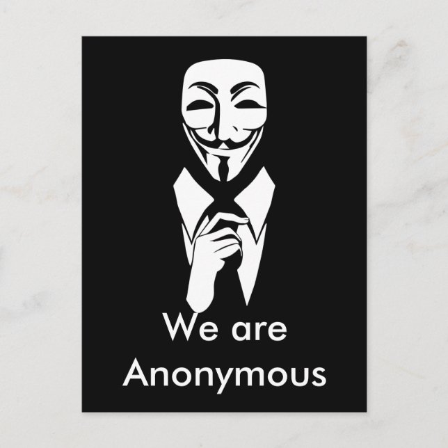 We are anonymous postcard (Front)