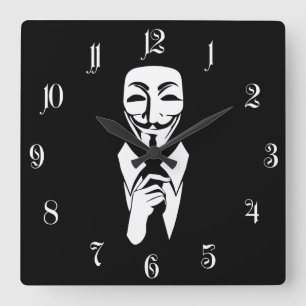 We are anonymous square wall clock