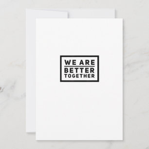 We Are Better Together Teamwork Motivational Graph Holiday Card