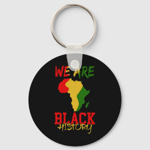 We Are Black History Month Africa Map African Amer Keychain