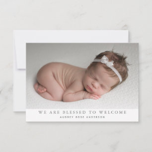 We Are Blessed Photo Collage New Baby Birth Announcement