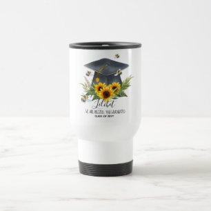 We Are BUZZED! GRADUATION Gift Personalized BEES Travel Mug