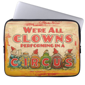 We are clowns vintage circus carnival kitsch humou laptop sleeve