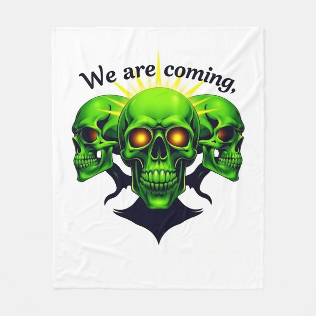 We Are Coming: Power and Fear in One Design Fleece Blanket (Front)