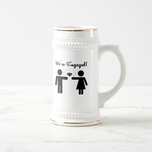 We Are Engaged Beer Stein (Right)