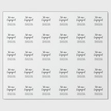 We are Engaged couple name date calligraphystylish