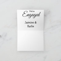 We are engaged couple name romantic stylish simple
