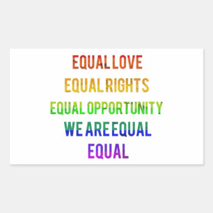 We Are Equal! Sticker