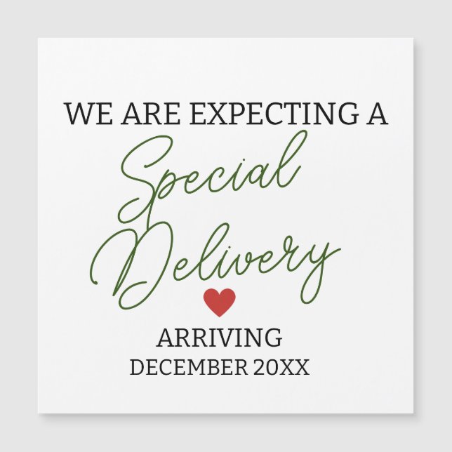 We are expecting a special delivery pregnancy (Front)