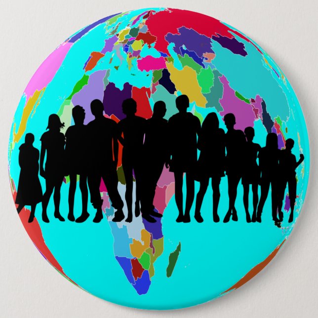 WE ARE FAMILY 6 INCH ROUND BUTTON (Front)
