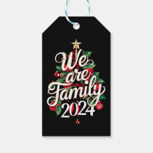 We Are Family Christmas 2024 Matching Pajama Gift Tags