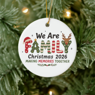 We Are Family Christmas 2026 Making Memories Xmas Ceramic Ornament
