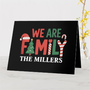 We Are Family Personalized Christmas Family Couple Card