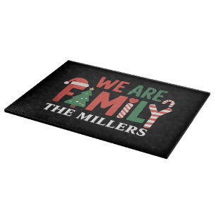 We Are Family Personalized Christmas Family Couple Cutting Board