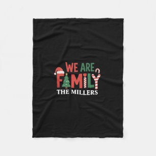 We Are Family Personalized Christmas Family Couple Fleece Blanket
