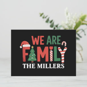 We Are Family Personalized Christmas Family Couple Holiday Card