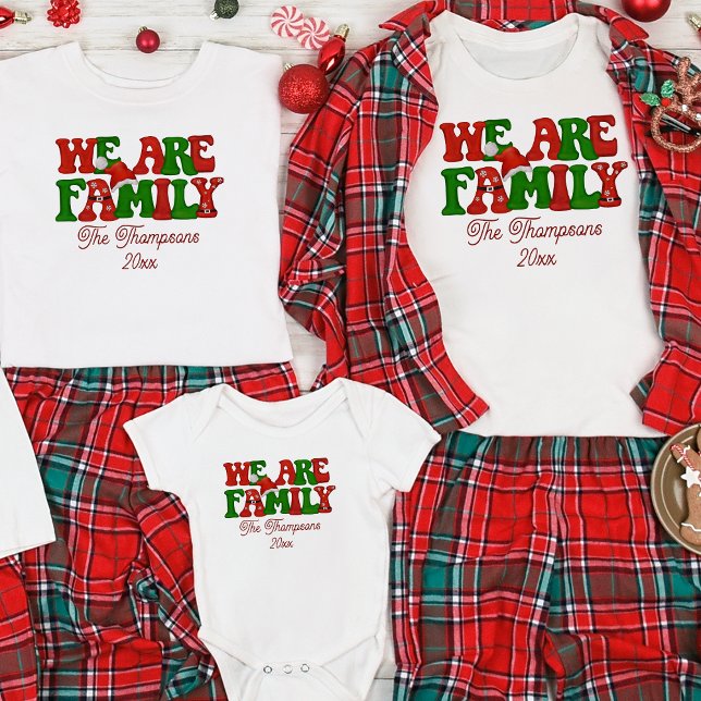 We Are Family Personalized Matching Christmas 2024 T-Shirt (Creator Uploaded)