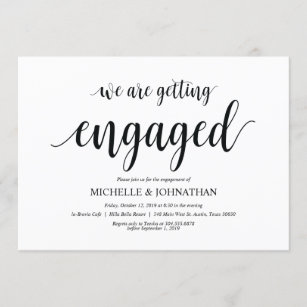 We are getting engaged, Engagement Party invites