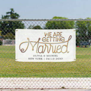 we are getting married Car Banner