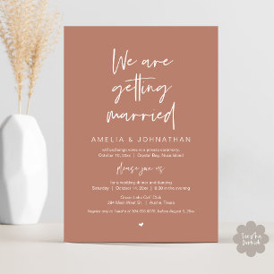 We are getting married, Elopement Dinner Dancing Invitation
