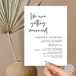 We are getting married, Modern Wedding Celebration Invitation