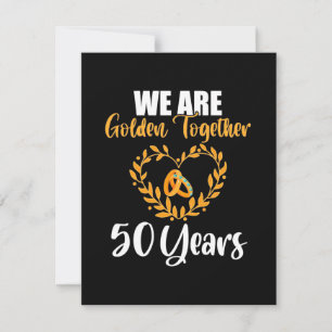 We Are Golden Together 50 Years Thank You Card
