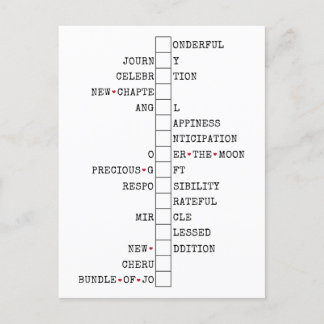 We Are Having A Baby - Fun Pregnancy Announcement  Postcard