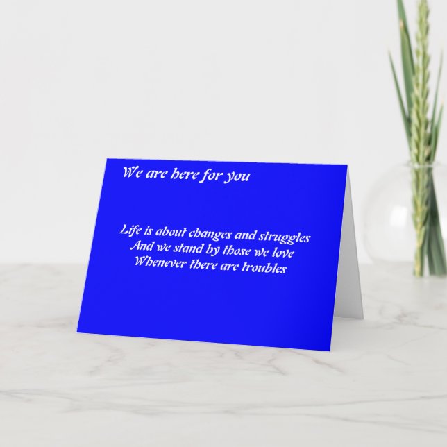 We are here for you card (Front)