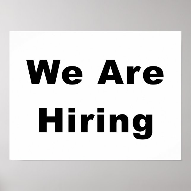 We Are Hiring Business Window Advertisement Poster (Front)