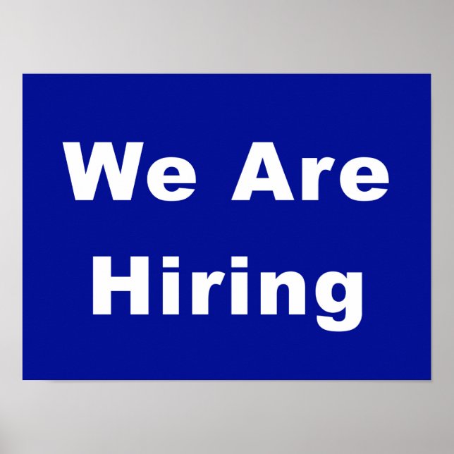 We Are Hiring Business Window Advertisement Poster (Front)
