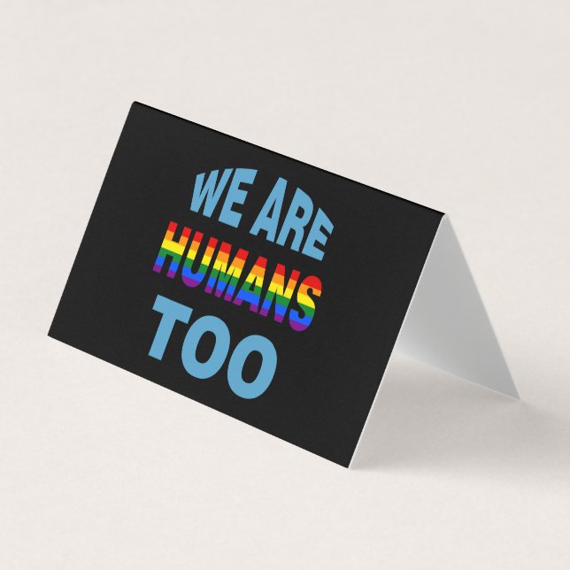 We are humans too business card (Front)