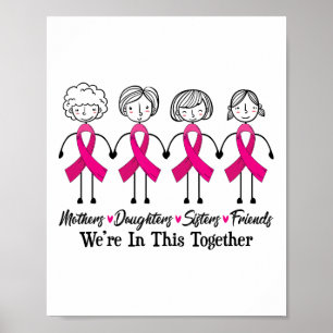 We Are In Together Family Friends Breast Cancer Aw Poster