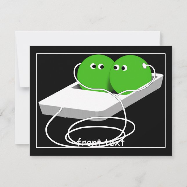 We Are Like Two Peas In A Pod Invitation (Front)
