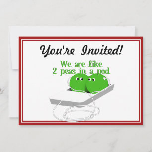 We are Like Two Peas in a Pod Invitation