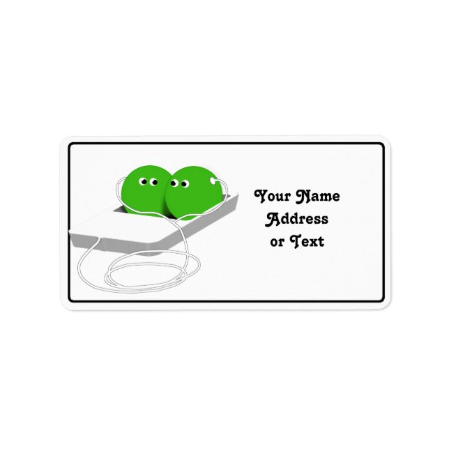We Are Like Two Peas In A Pod Label (Front)