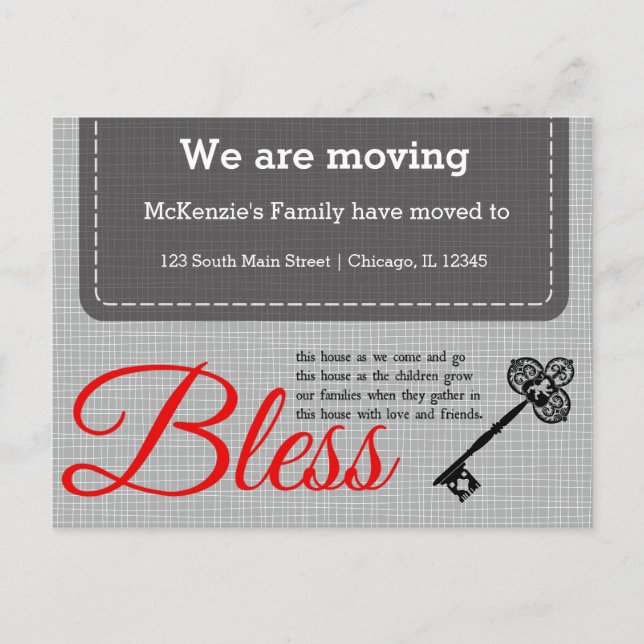 We are moving announcement postcard (Front)