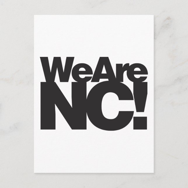 We Are North Carolina Postcard (Front)